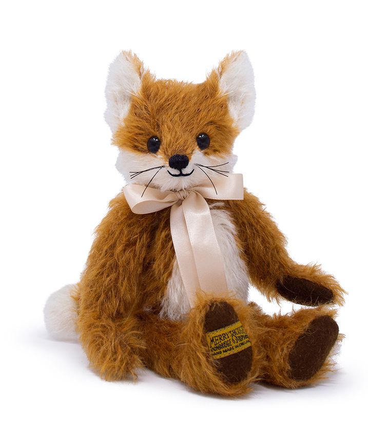 Merrytrought Freddy Fox Mohair rotbraun 23 cm handgefertigt FFU9 - für Kinder und Sammler ab 3 Jahre